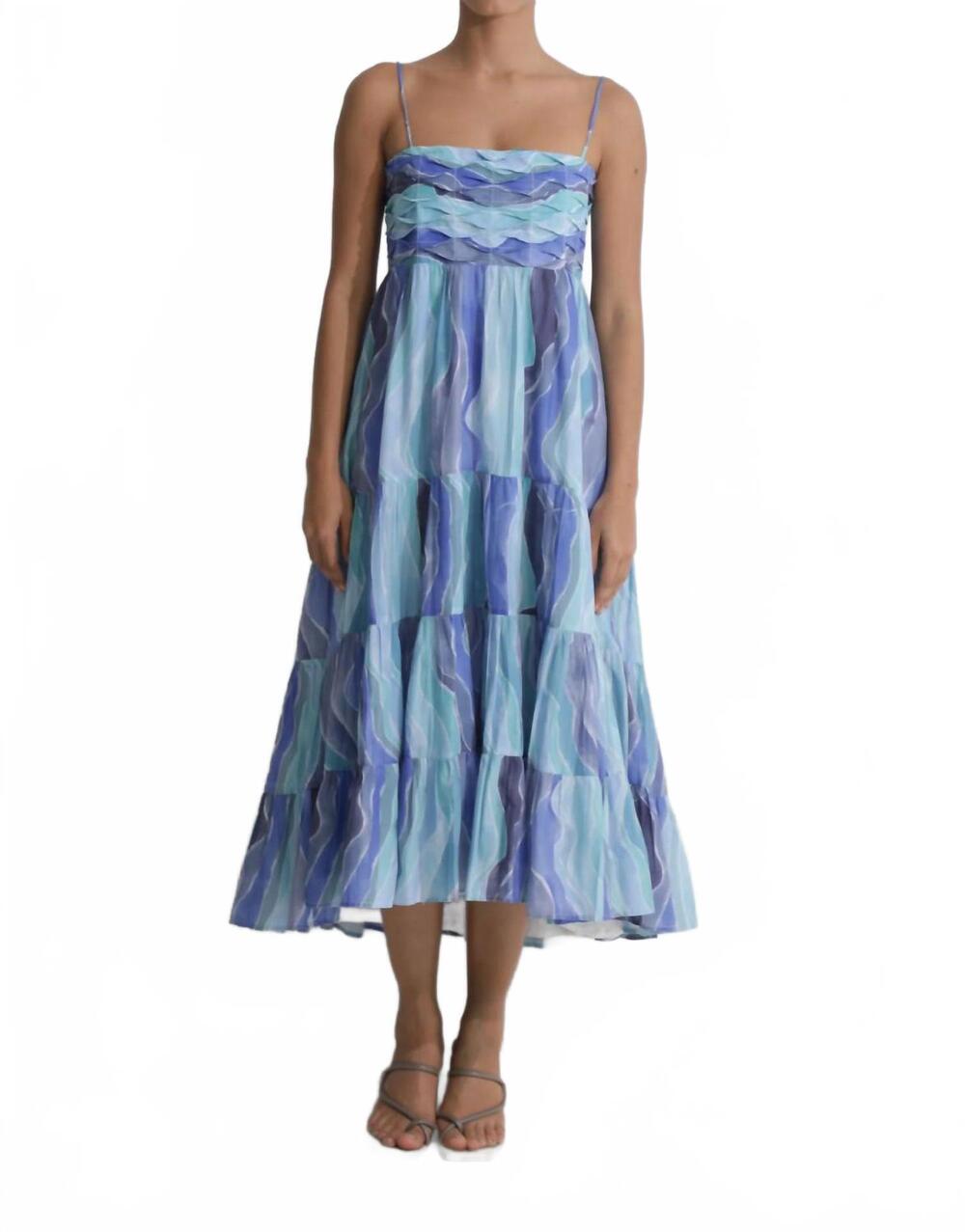 NEW KLEID jolie midi up dress in blue
